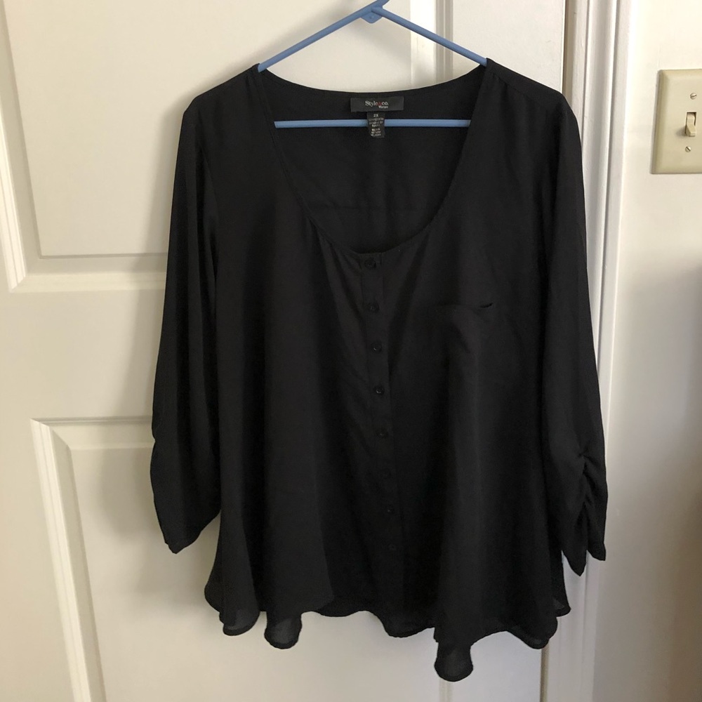 Style & Co Sheer Blouse